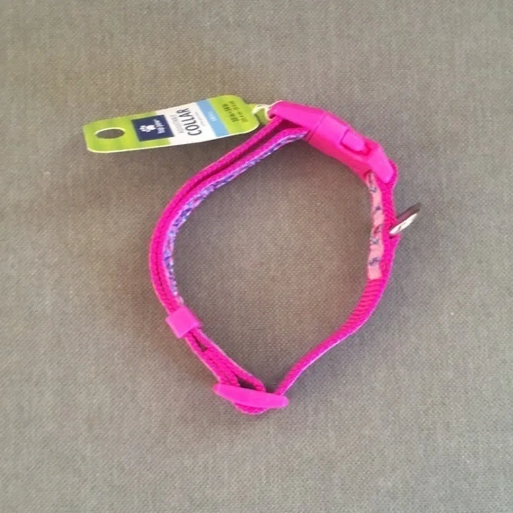 TOP‎ PAW pink flowered dog collar